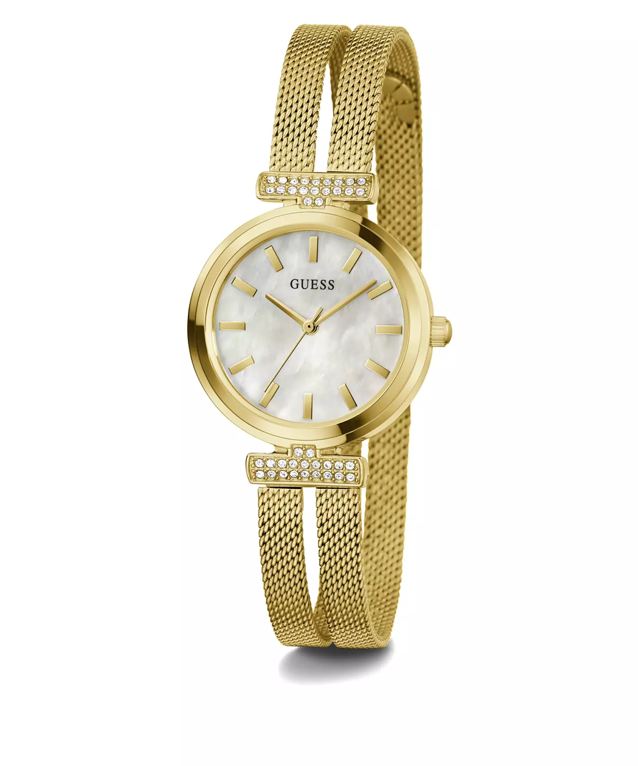 GUESS GW0471L2 ANALOG WATCH For Women Round Shape Gold Stainless Steel/Mesh Polished Bracelet 1