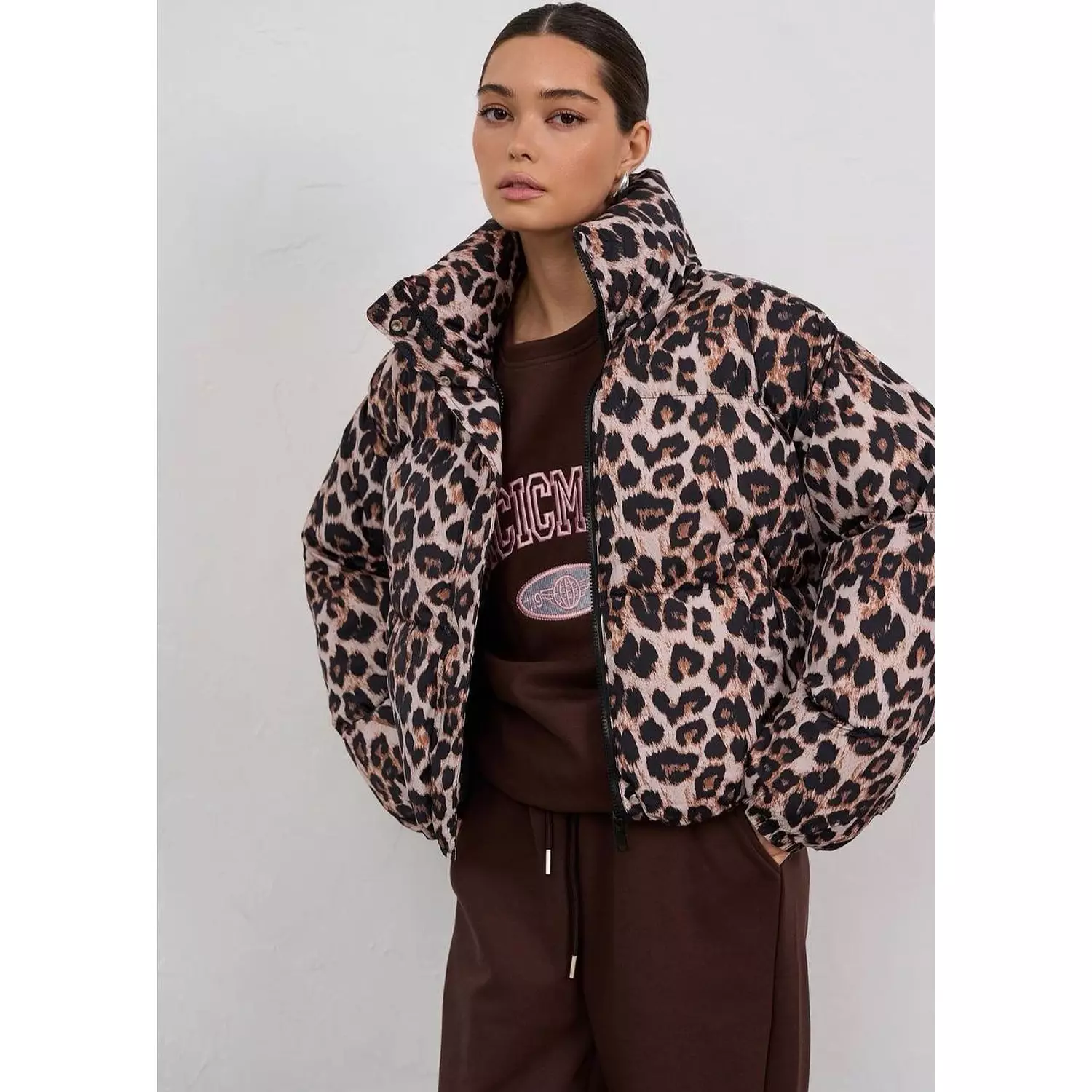 Leopard Reversible Puffer Jacket hover image