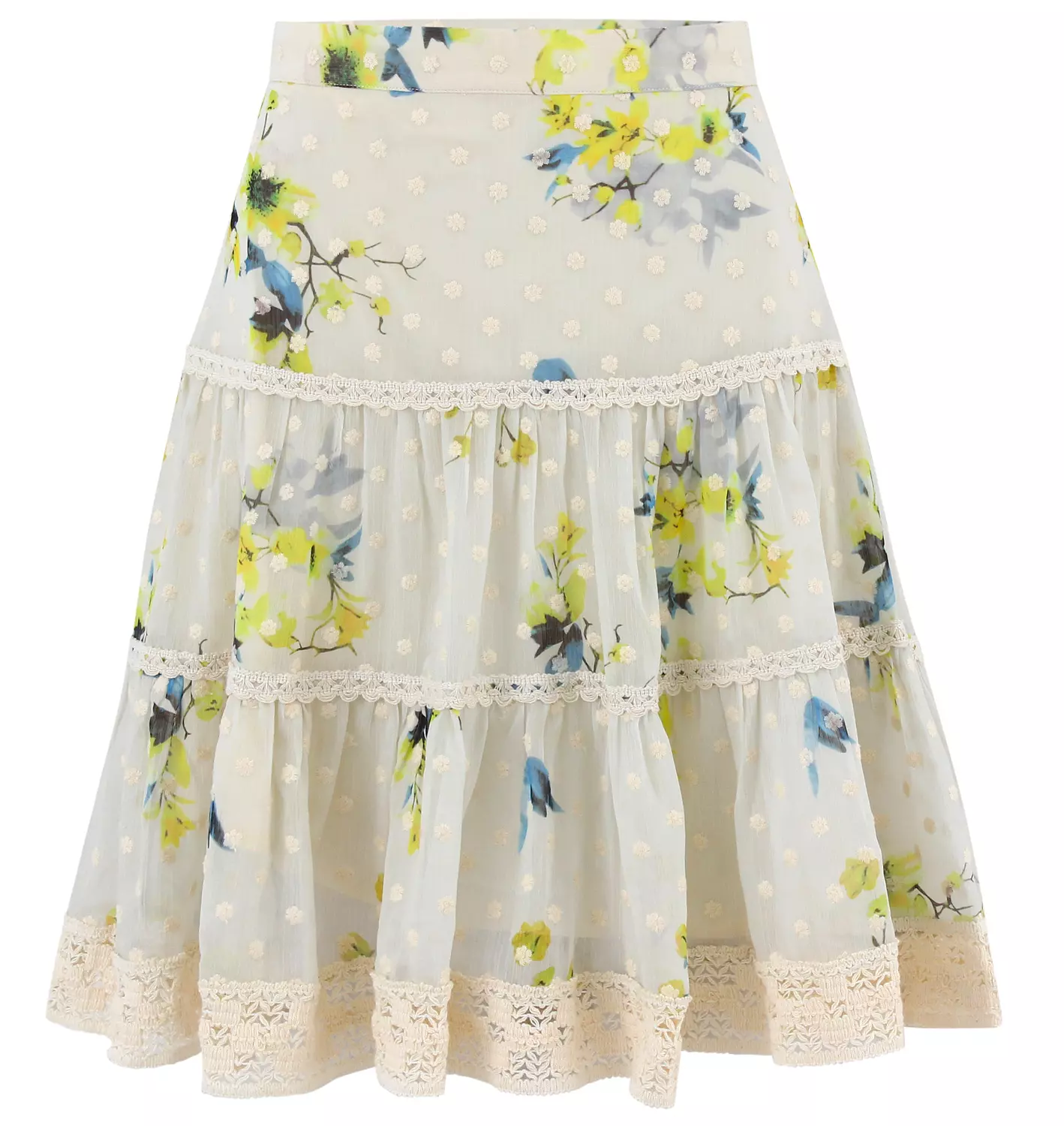 THE FLORAL YELLOW SKIRT hover image