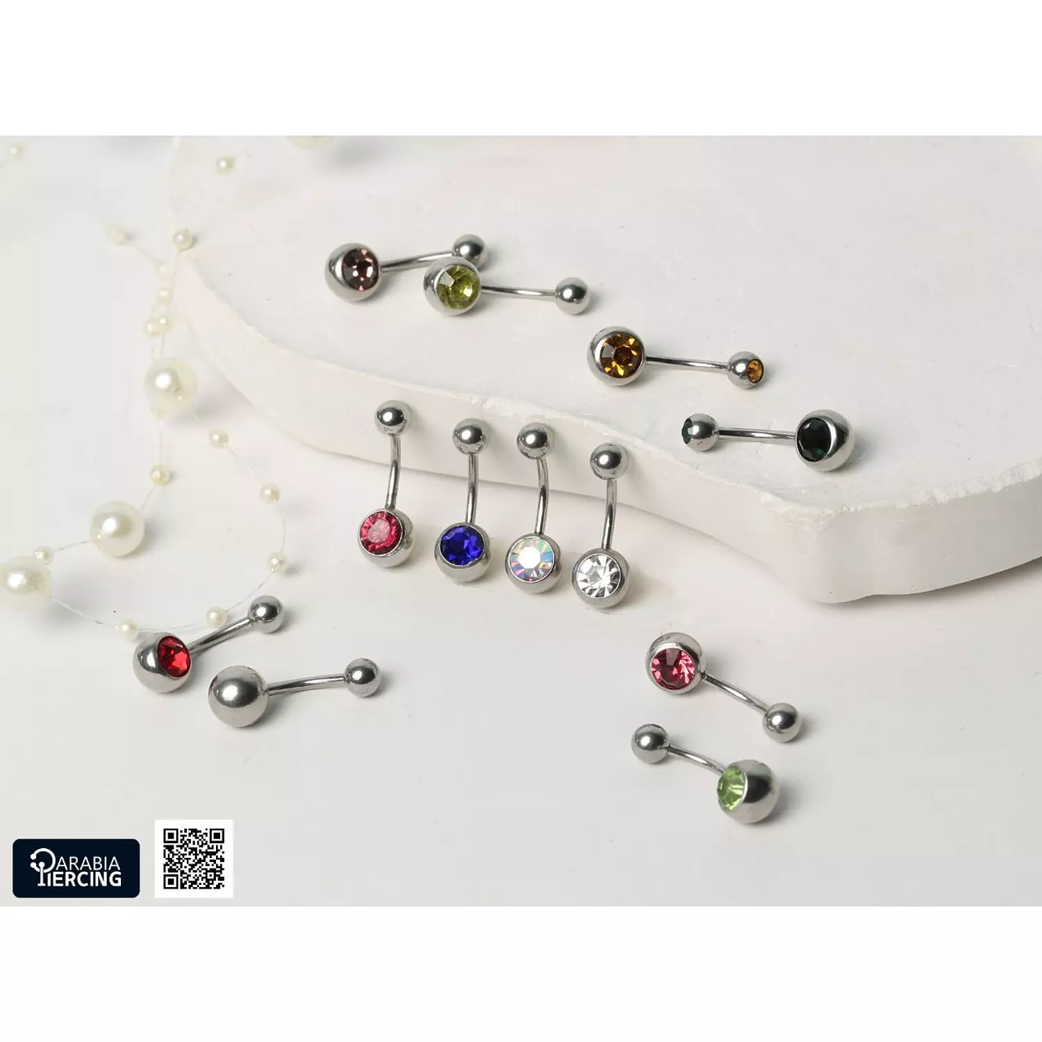 Crystal basic belly rings  1