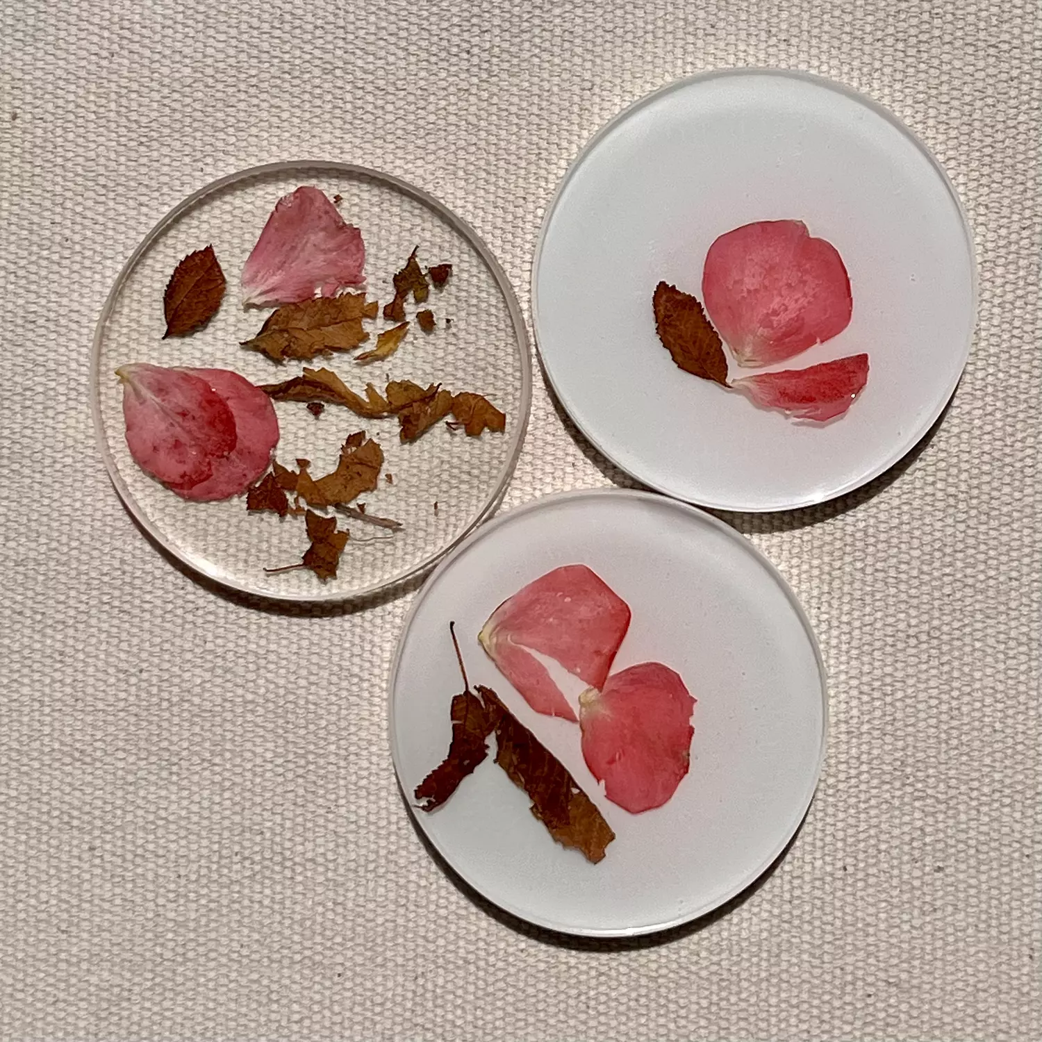 Dark Pink/ White Floral Coasters hover image