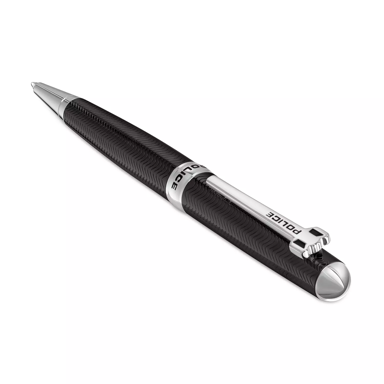 POLICE - Ball Point Pen For Men Black & Silver Color - PERGR0002603 1