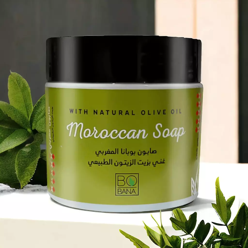 Bobana Moroccan Soap With Natural Olive Oil - 500 ml 