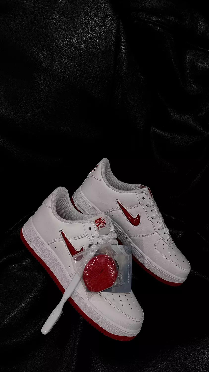 Air Force 1 Jewel 'Color of the Month - White University Red' 9