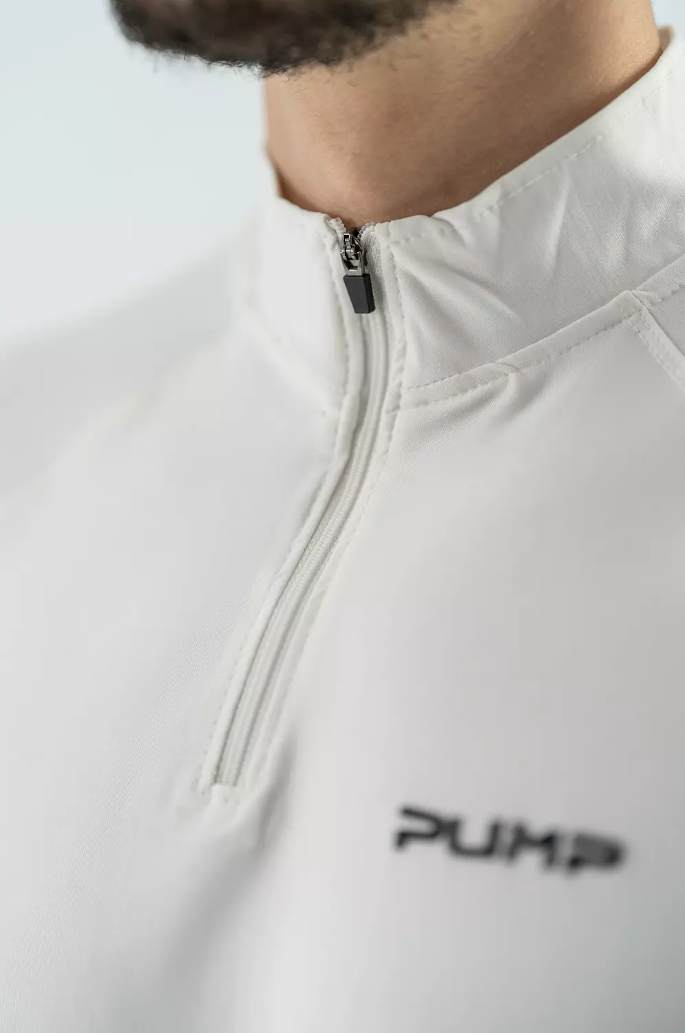 Pump quarter zipper-White  3