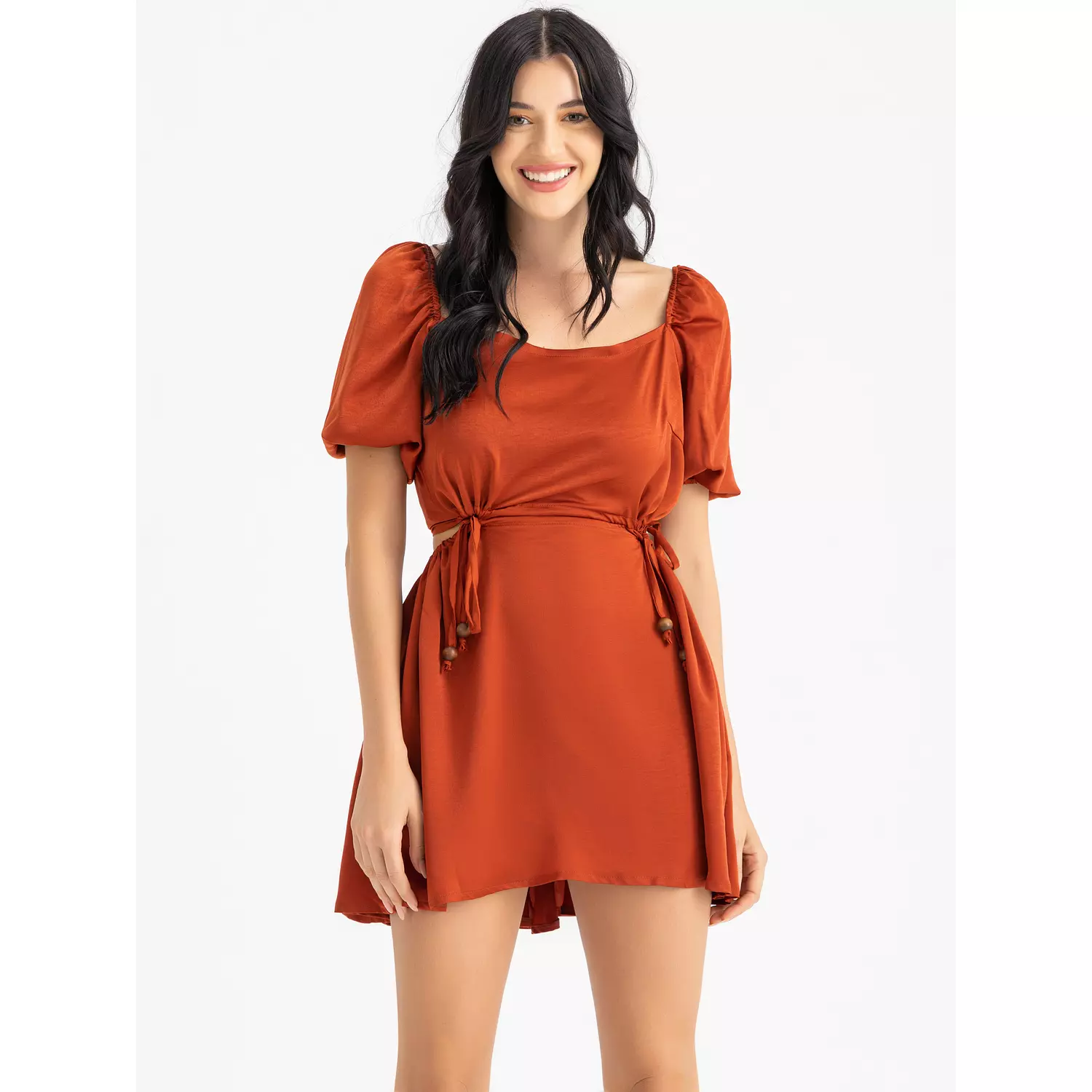 The POUFA cutout satin mini dress  hover image