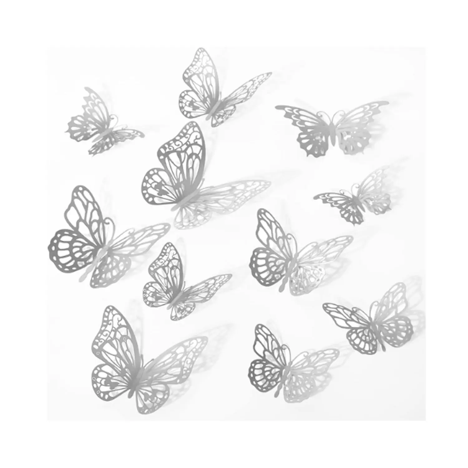 Silver Decoration Butterflies hover image