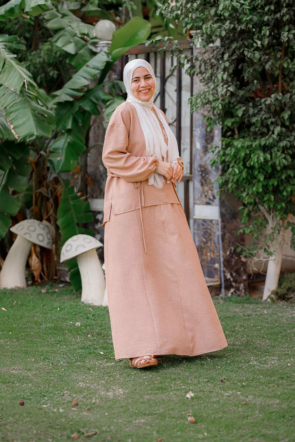 Tan Co-ord Linen Set  3