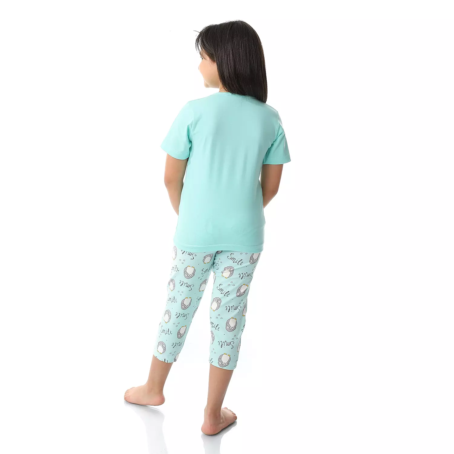 Girls Smile Pajama - Turquoise 2