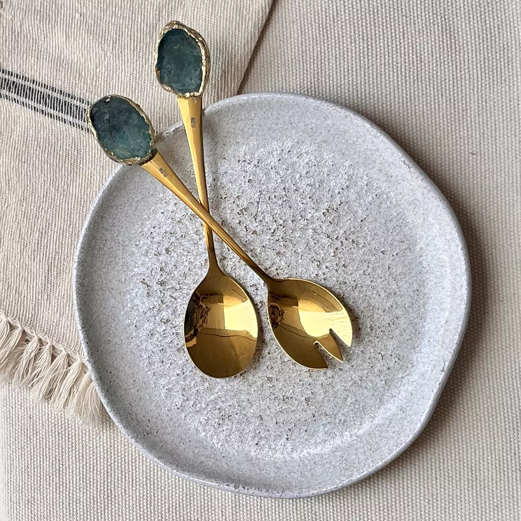 Gold Salad Serving set