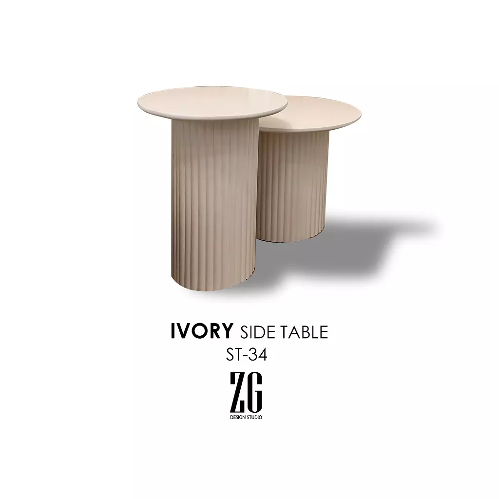 IVORY SIDE TABLE  