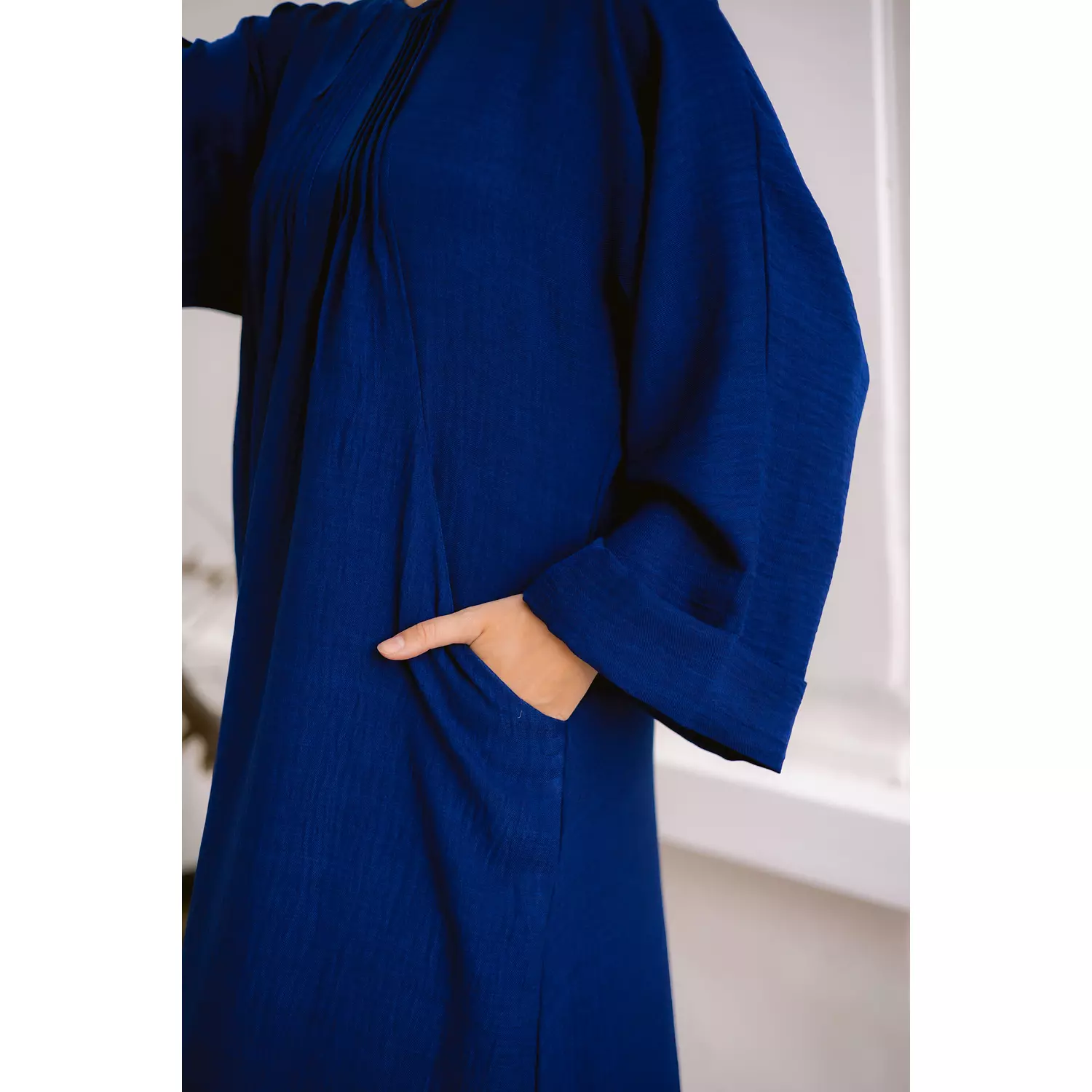 Blue Linen Dress 2