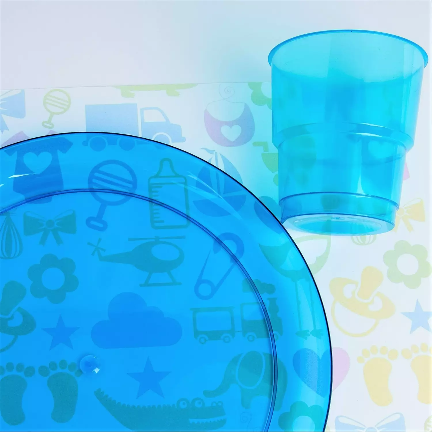 Blue Plastic Cups 3