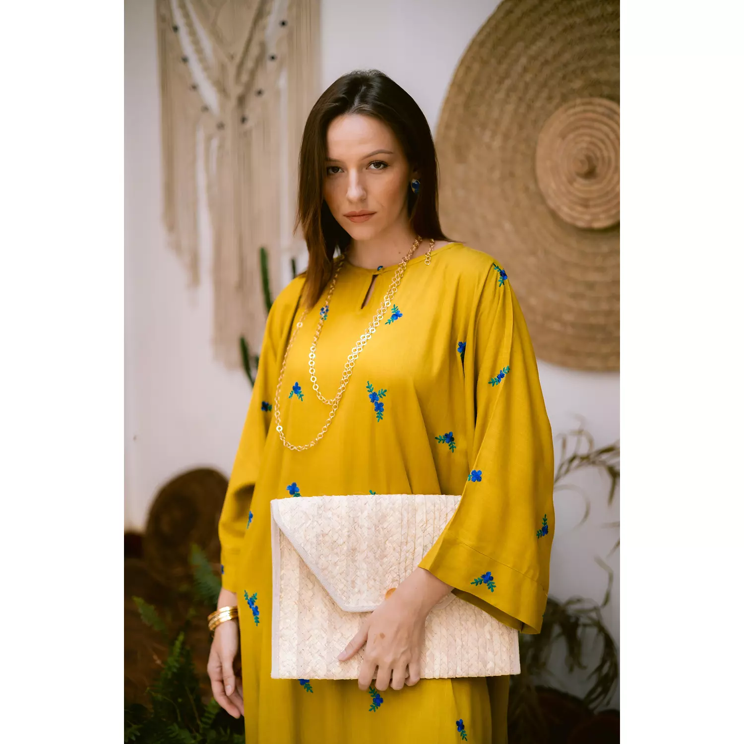 Mustard linen dress 7