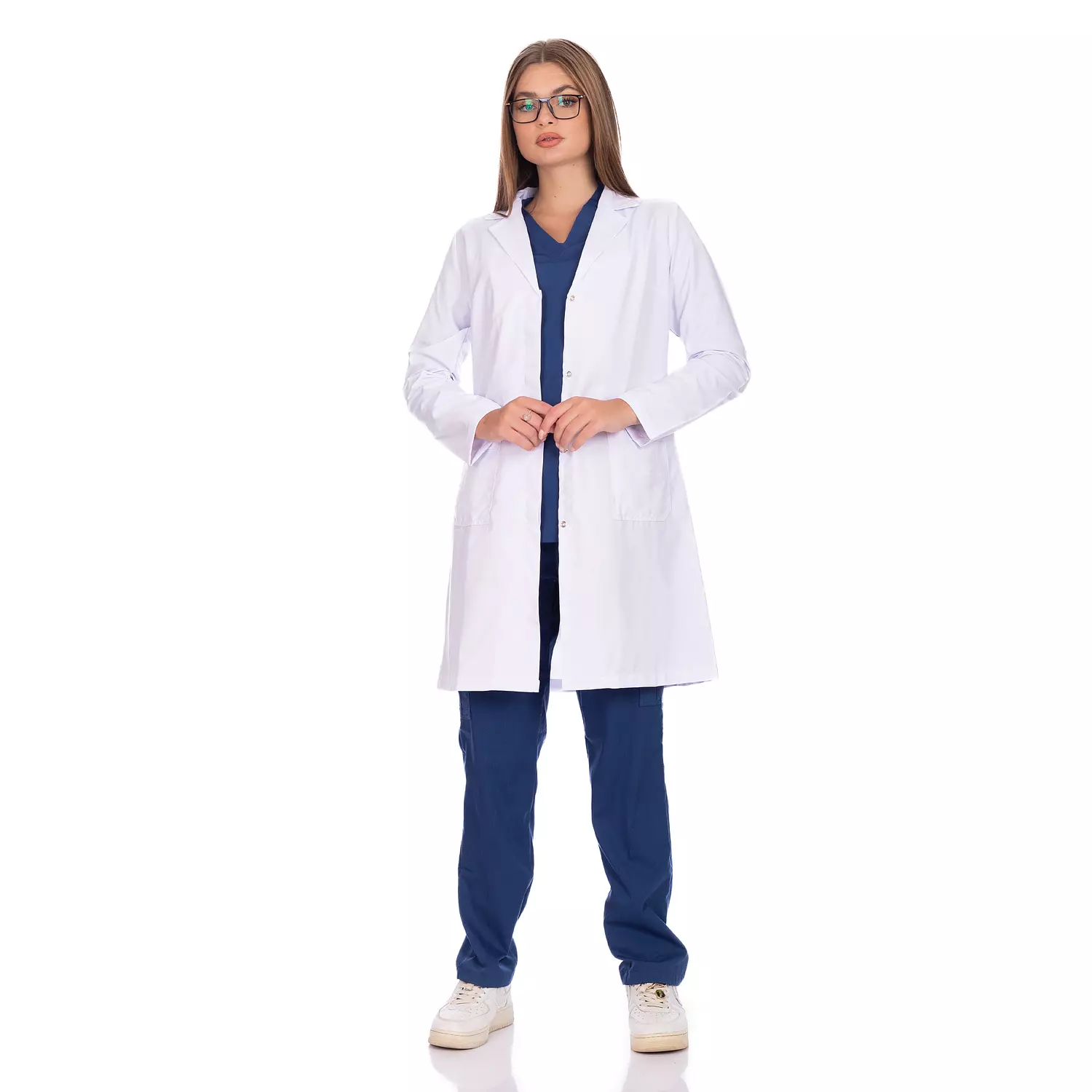 Long Dental Coat White  2