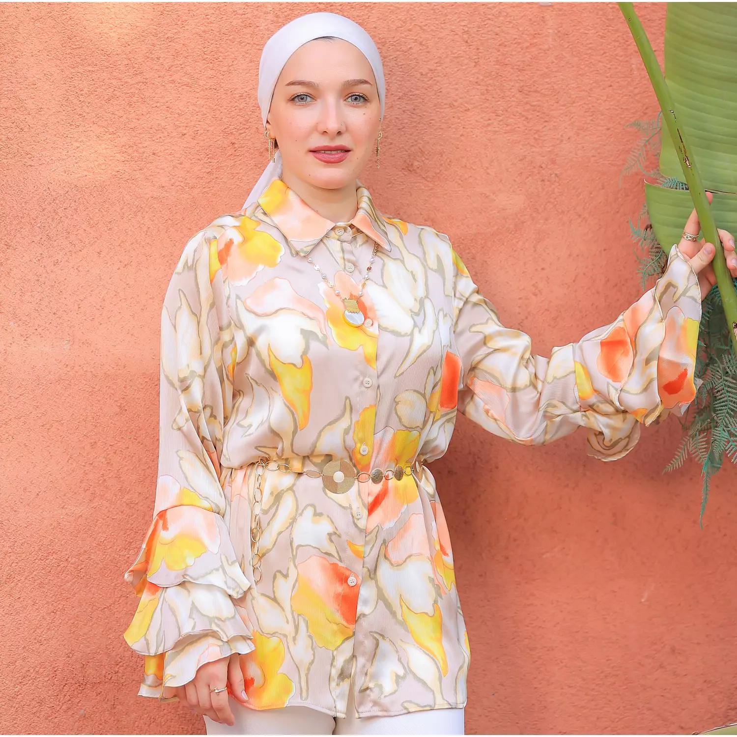 Floral ruffled blouses 2