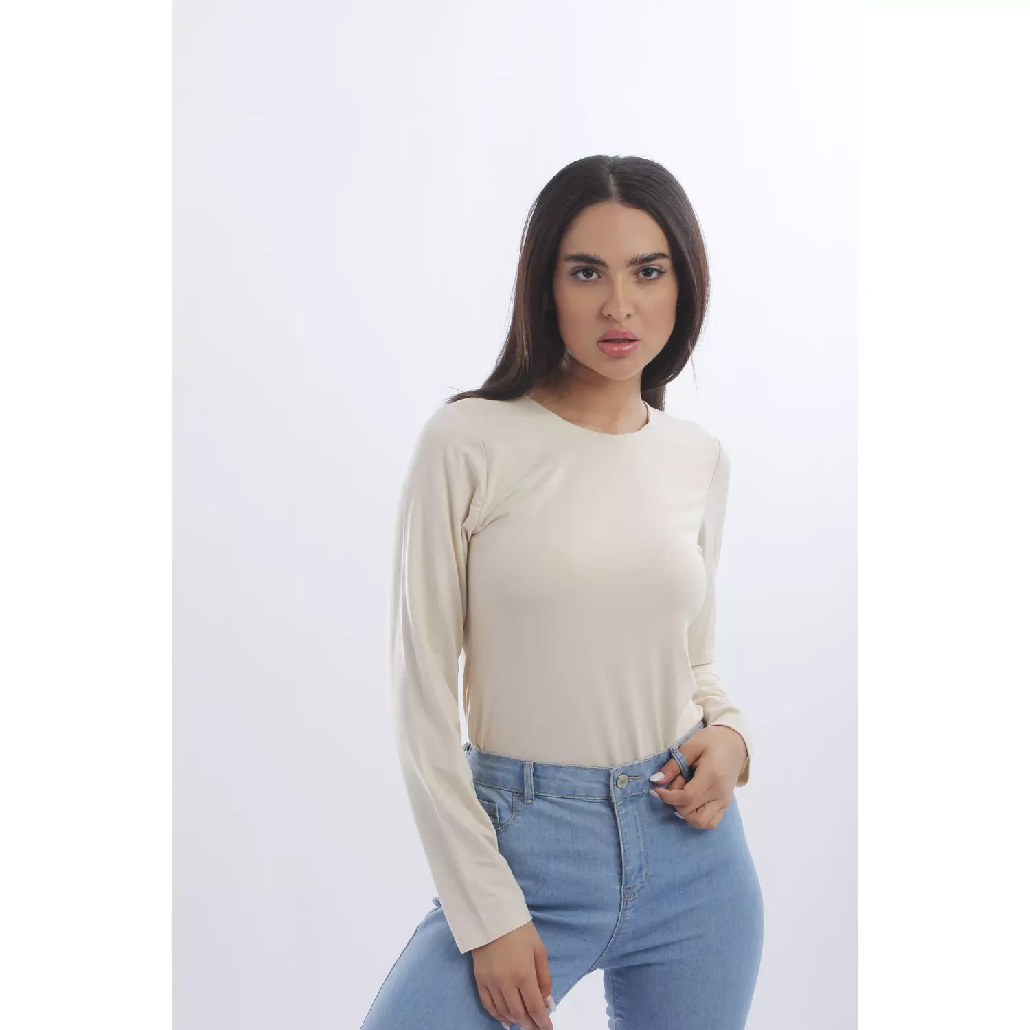 BASIC LONG SLEEVE TOP cotton (DOUBLE LAYERED) 11