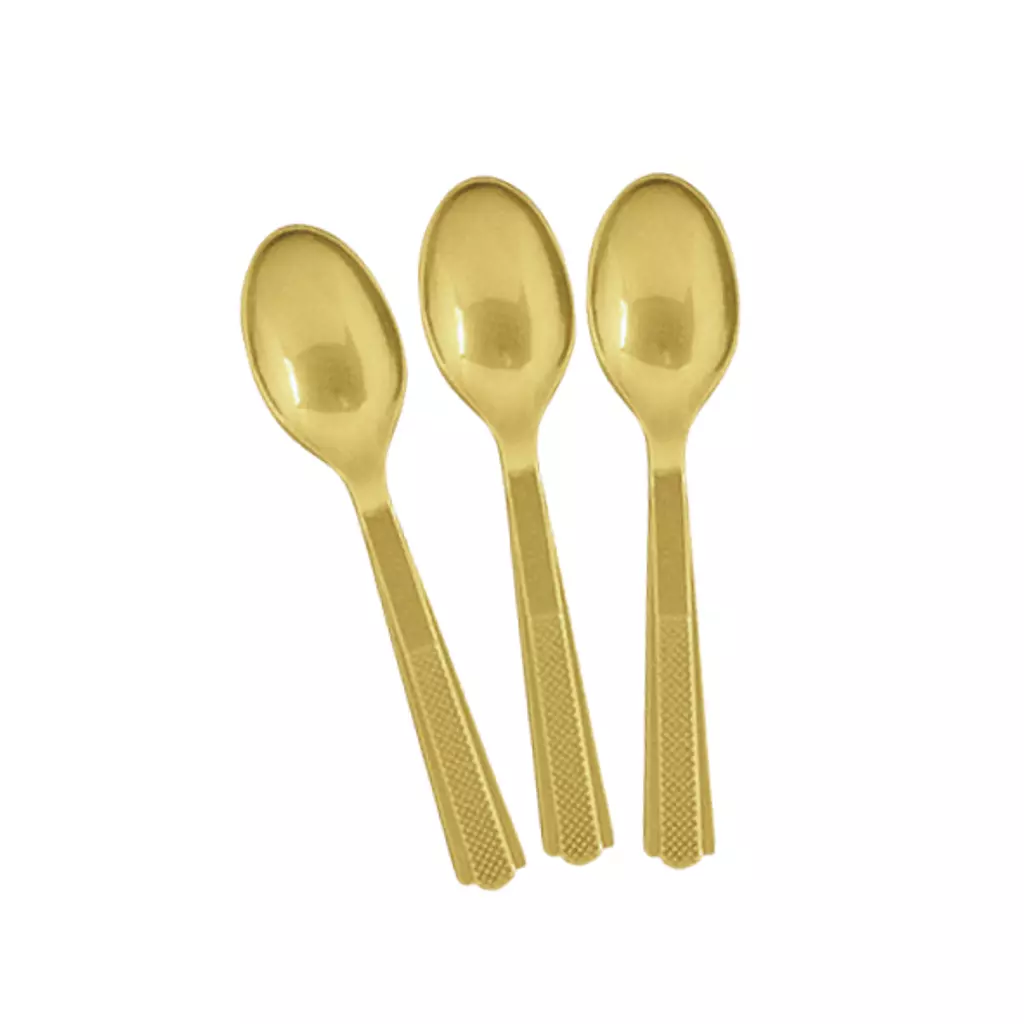 Gold Plastic Spoons