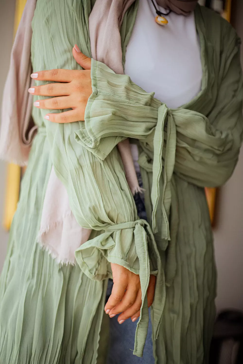 Mint crushed kimono 4