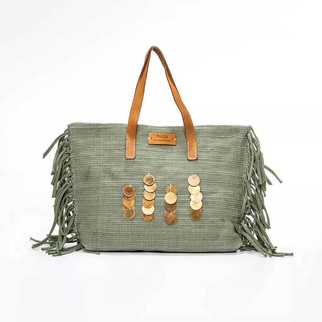 Rugzy Handmades Kilim Handbag with Brass Accents: A Bohemian Essential