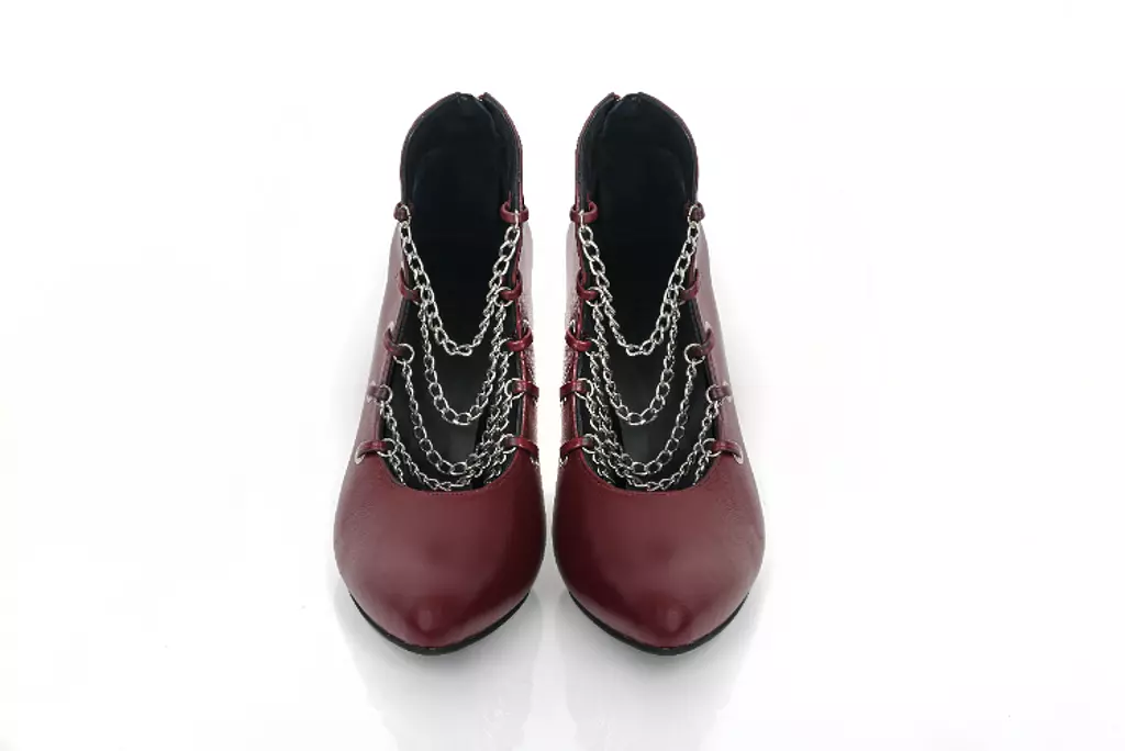 Burgundy Chain-Stilettos