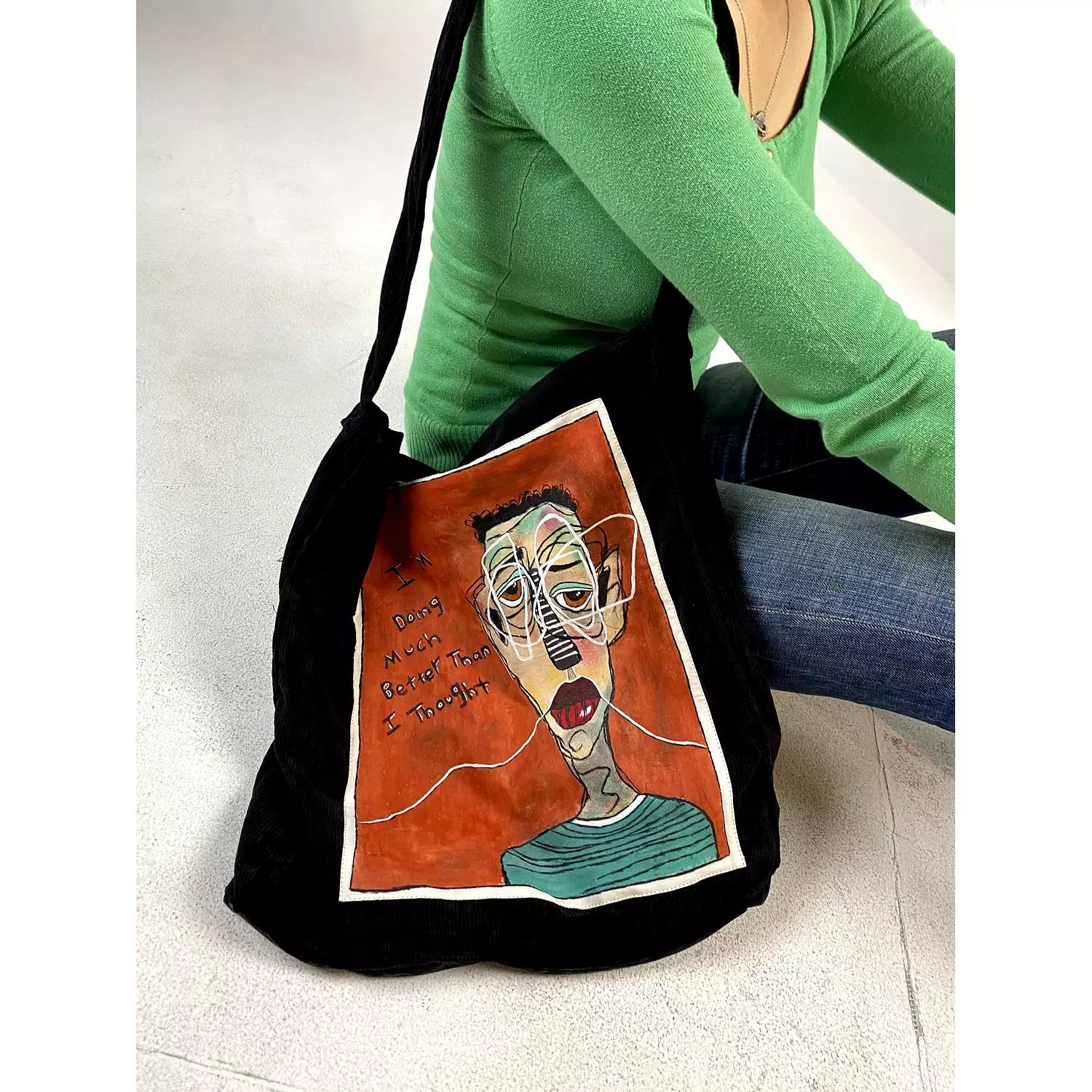 Handpainted shoulder bag  0