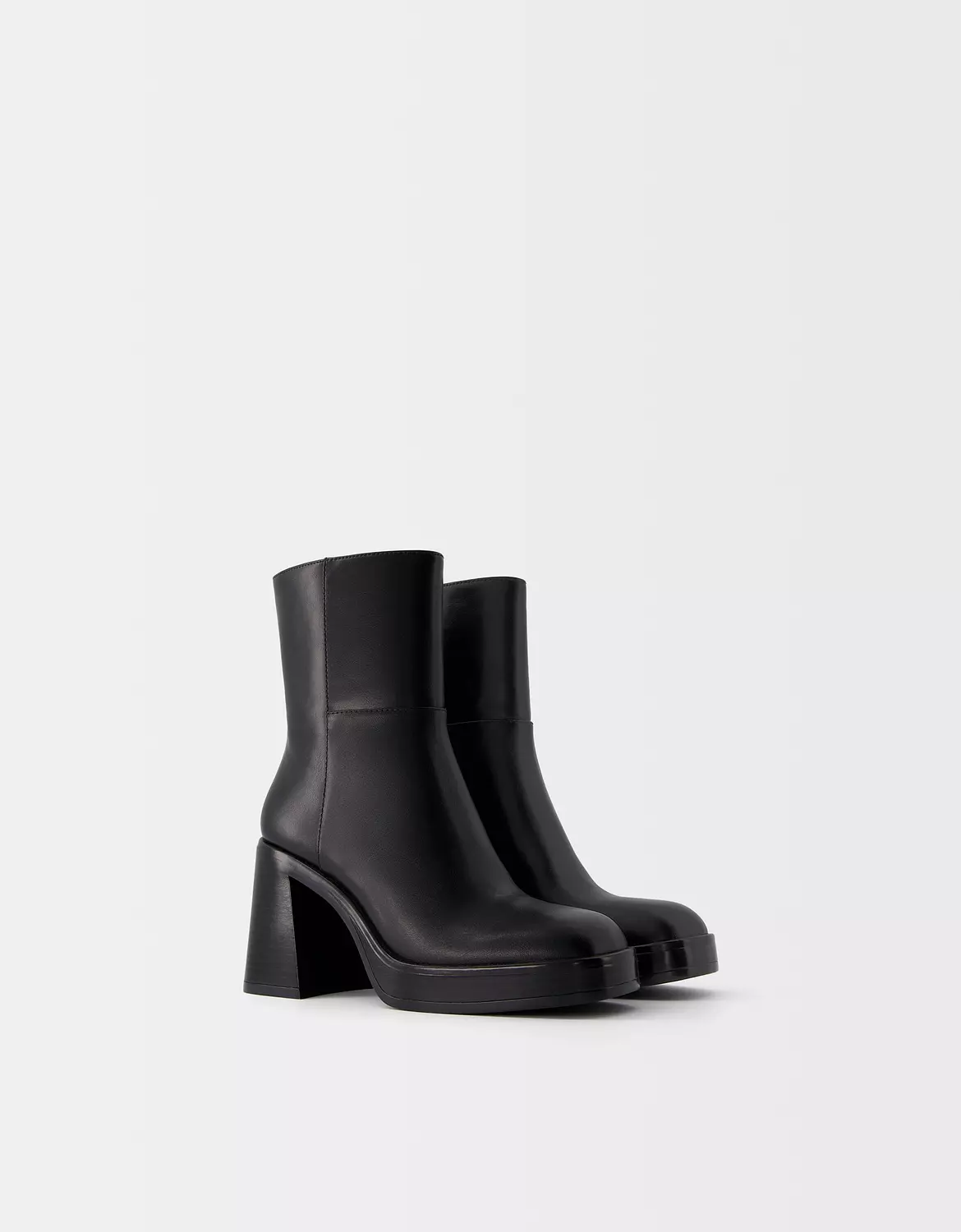 Block heel platform ankle boots hover image