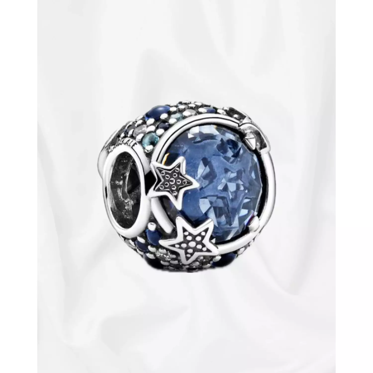 Celestial Blue Sparkling Stars Charm hover image