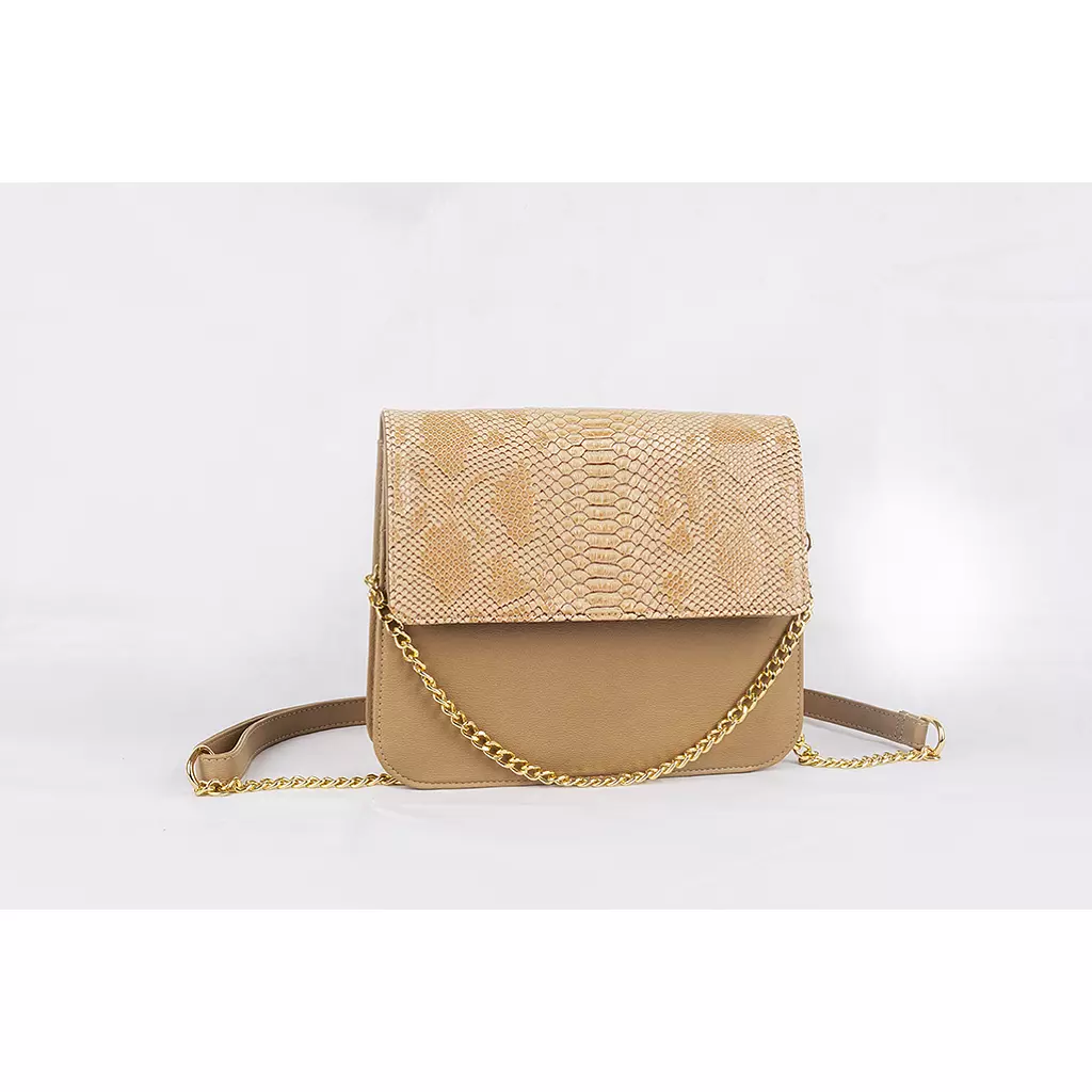 Beige - Cross Bag - Changeable Flap