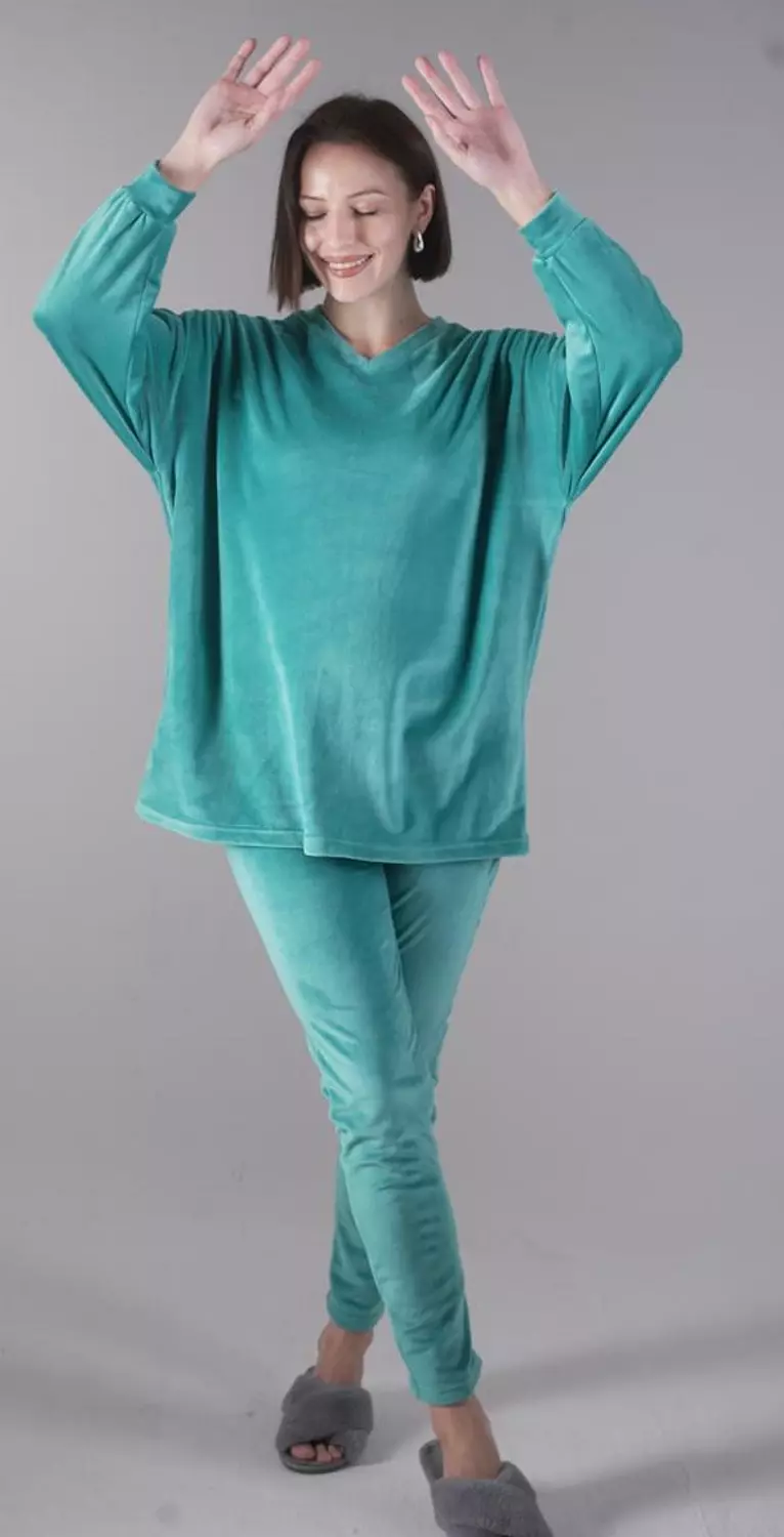 Fluffy Teal Legging 2