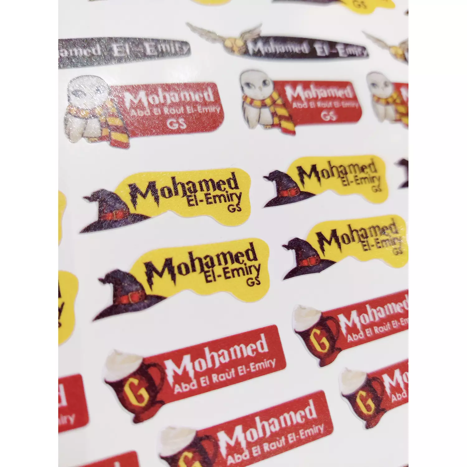 Harry potter School Labels Stickies 1