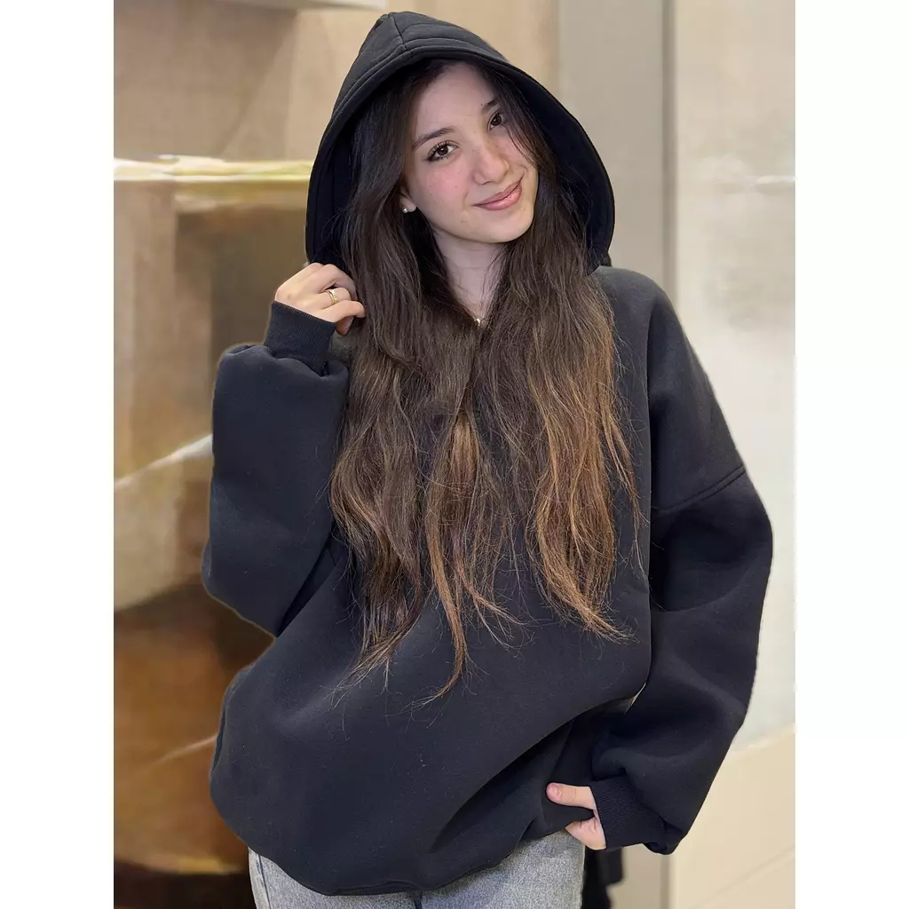 Eclipse Noir (Black) Oversized Hoodie