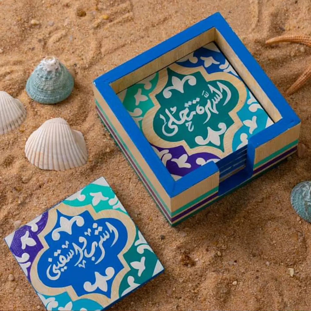 Coaster set - Ramadaneyat blue