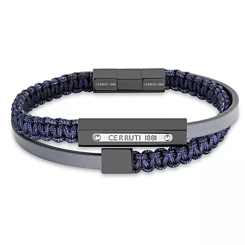 Cerruti 1881 Men's Bracelet (Grey/Blue, CIAGB2127102)