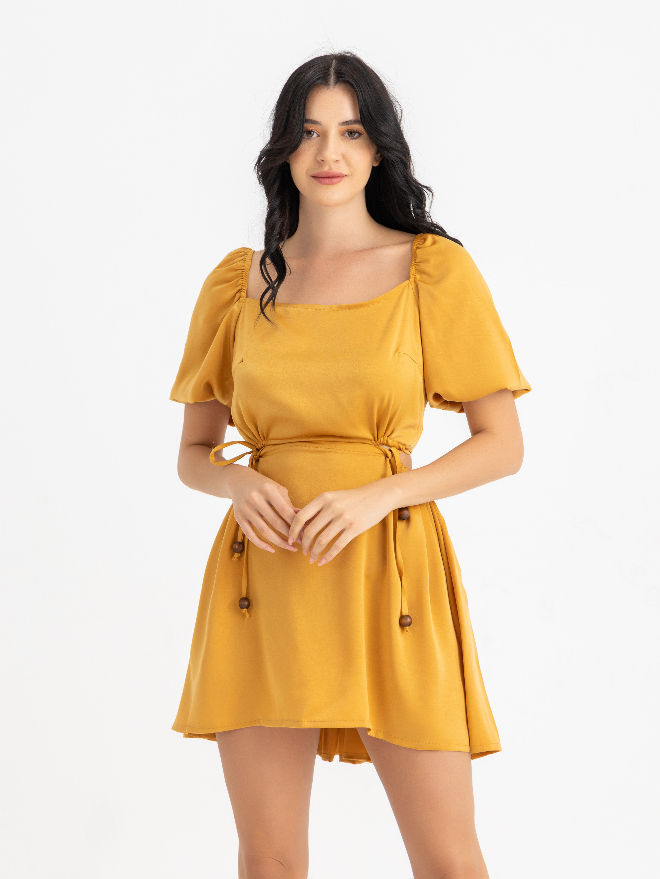 The POUFA cutout satin mini dress 3