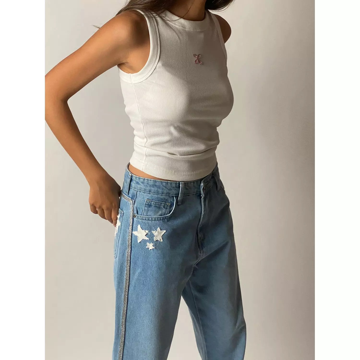 Star girl denim pants 3