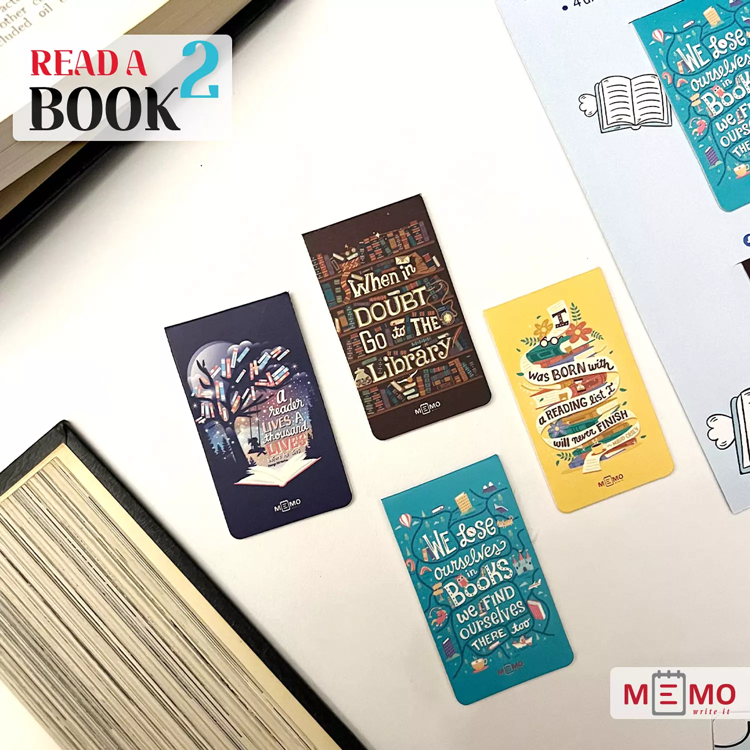 Memo Read a book 2 Magnetic Bookmarks (4 pcs) 7