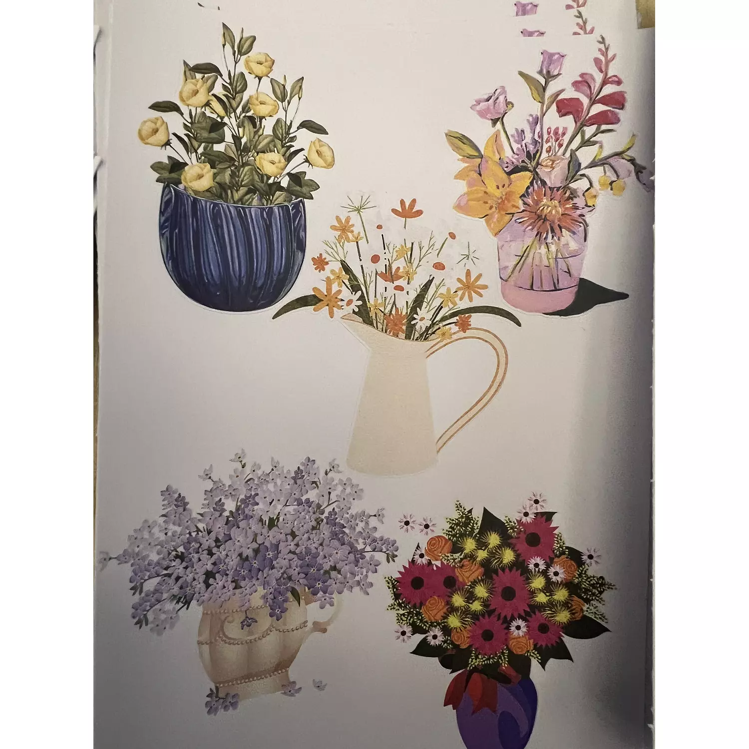 Flower Vases Stickers Pack 8