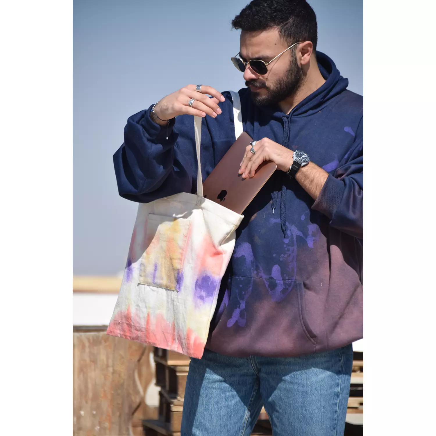 Fading Gradient Tote Bag hover image