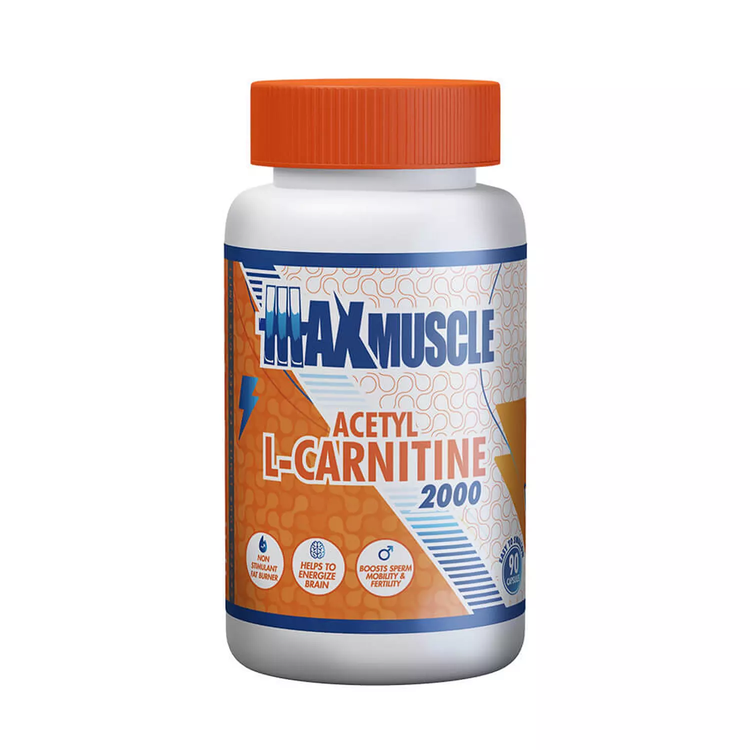 Max Muscle Acetyl L-Carnitine 2000-45Serv.-90Capsules hover image