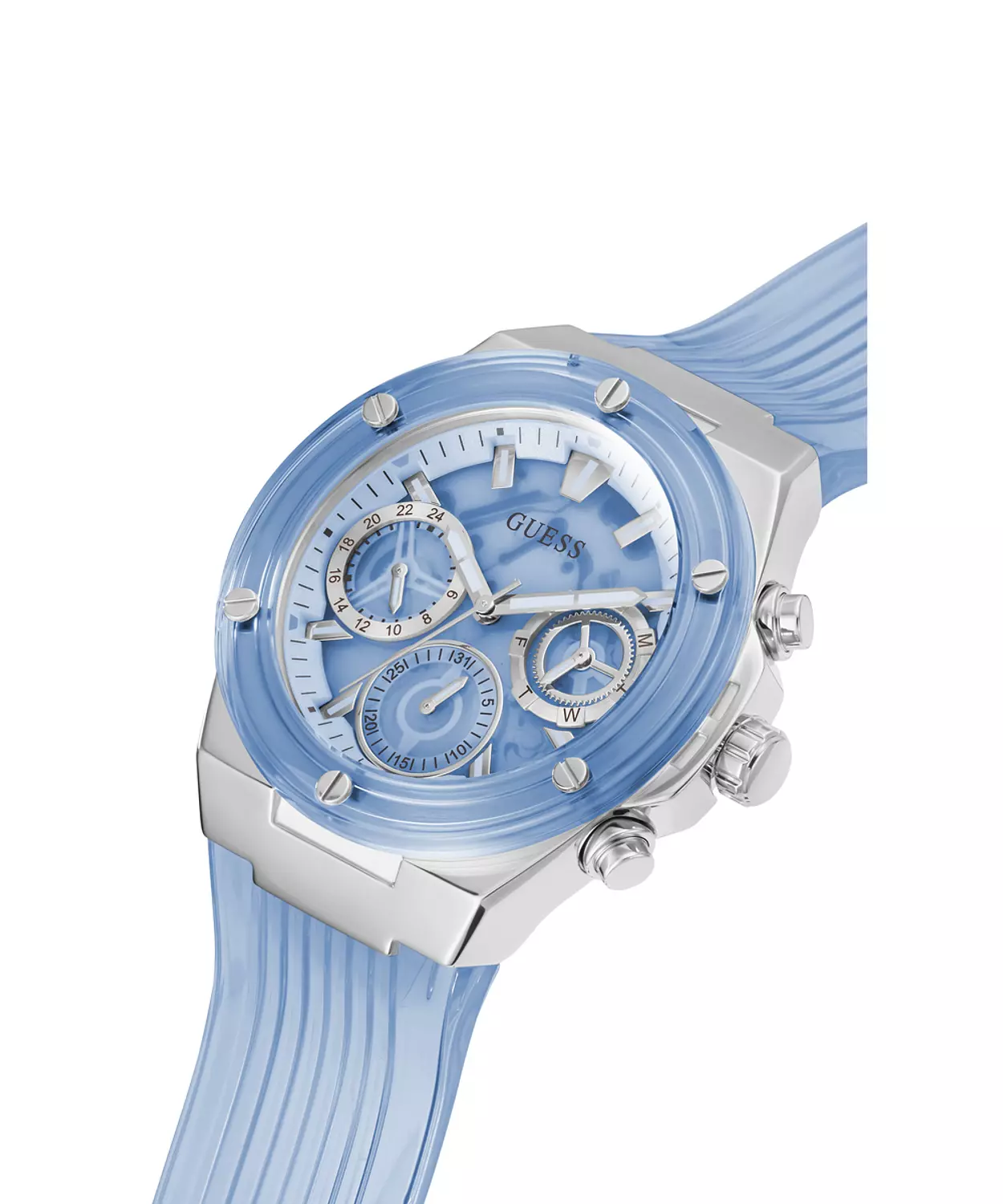 GUESS GW0409L1 ANALOG WATCH  For Women BlueBio-based PU Textured Strap  3