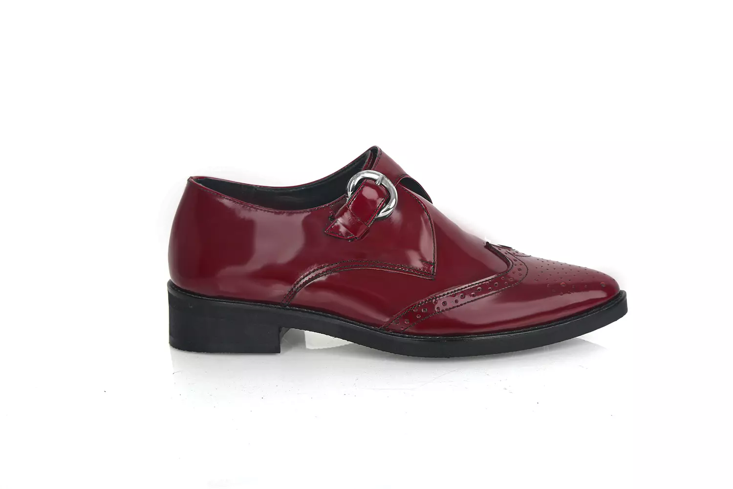 Burgundy Monk Flats hover image