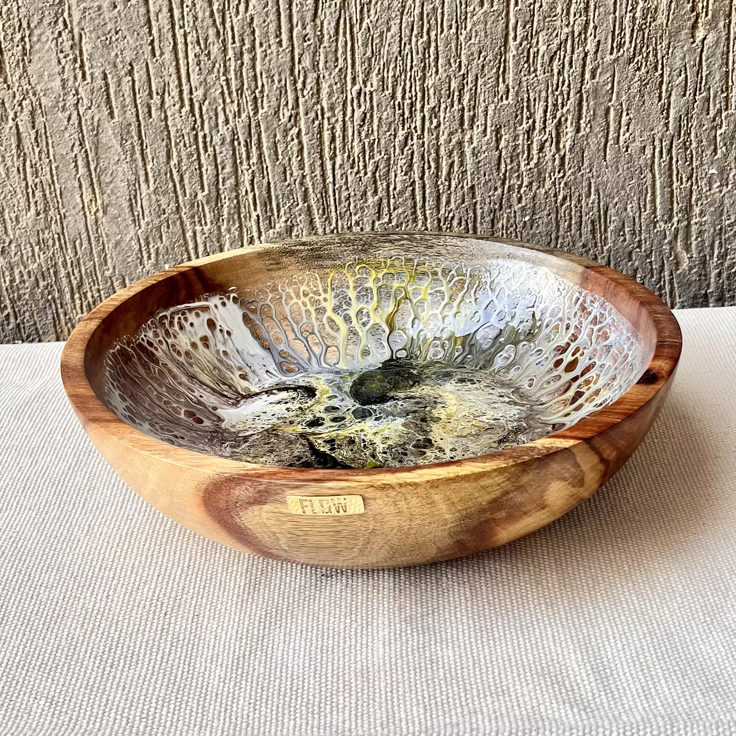 Yellow\Grey Wooden Bowl-2nd-img