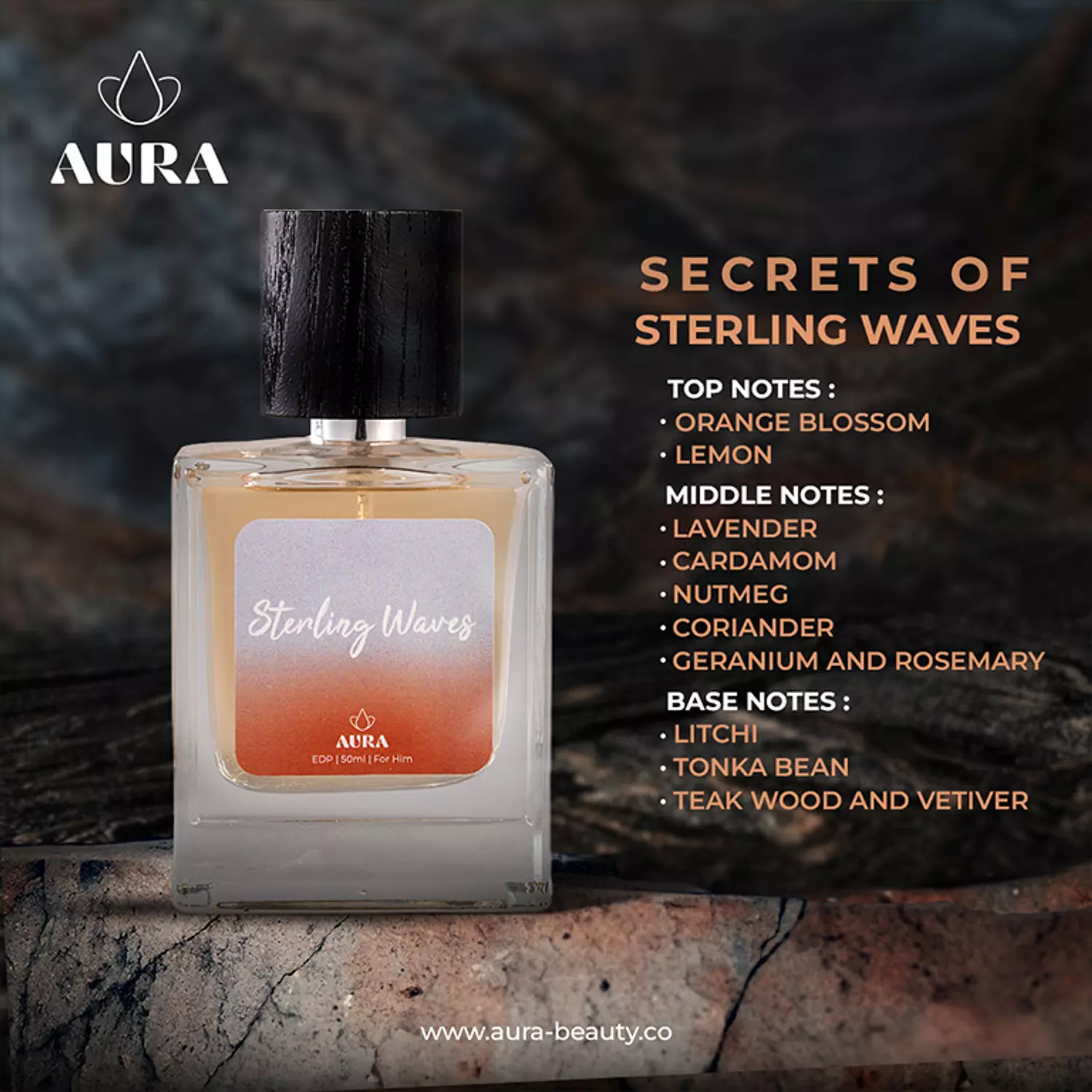 "Sterling Waves" by AURA  EDP 50 ml with the "Secret Recipe". 3