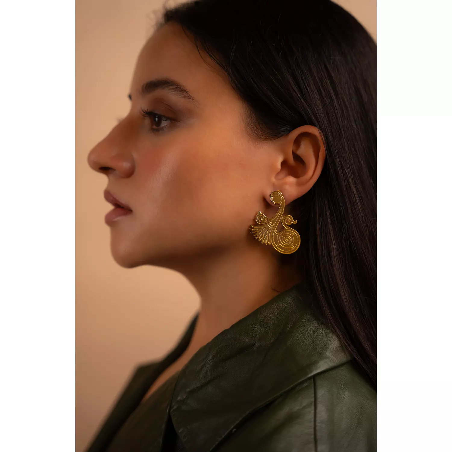 Golden Spiral Earrings 1