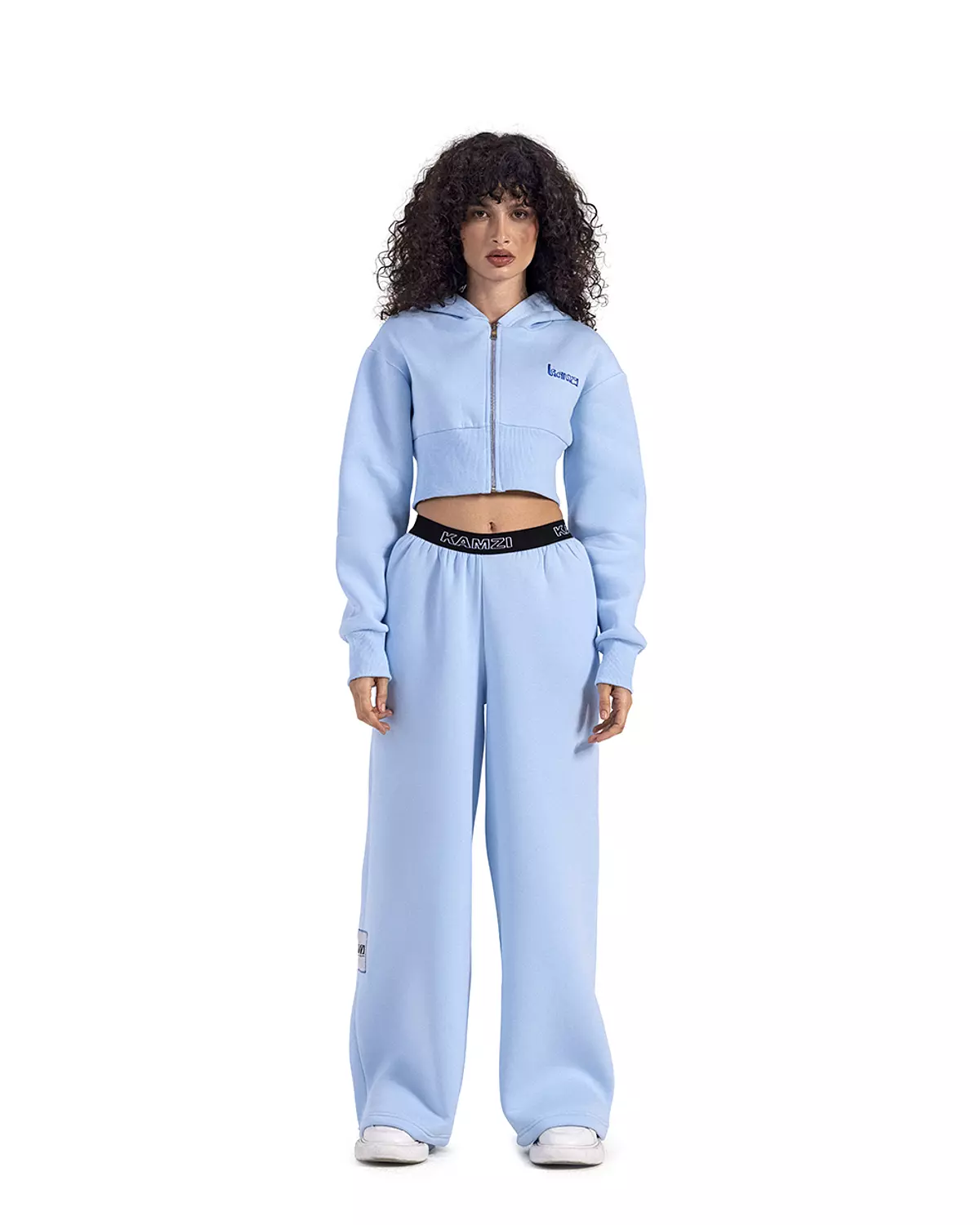 Kamzi Baby Blue Wide leg Sweatpants     hover image