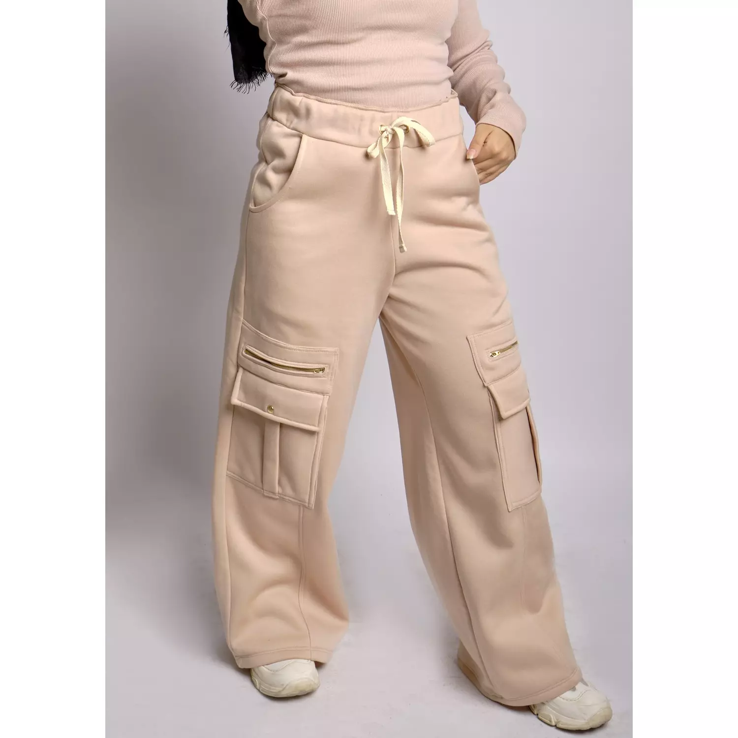 wide comfy cargo pants  hover image