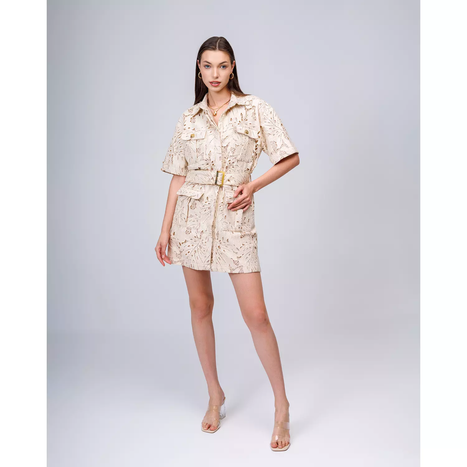 Safari short guipure dress  0