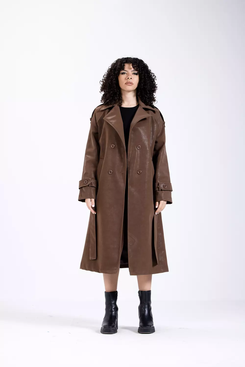 Coco Leather Coat hover image