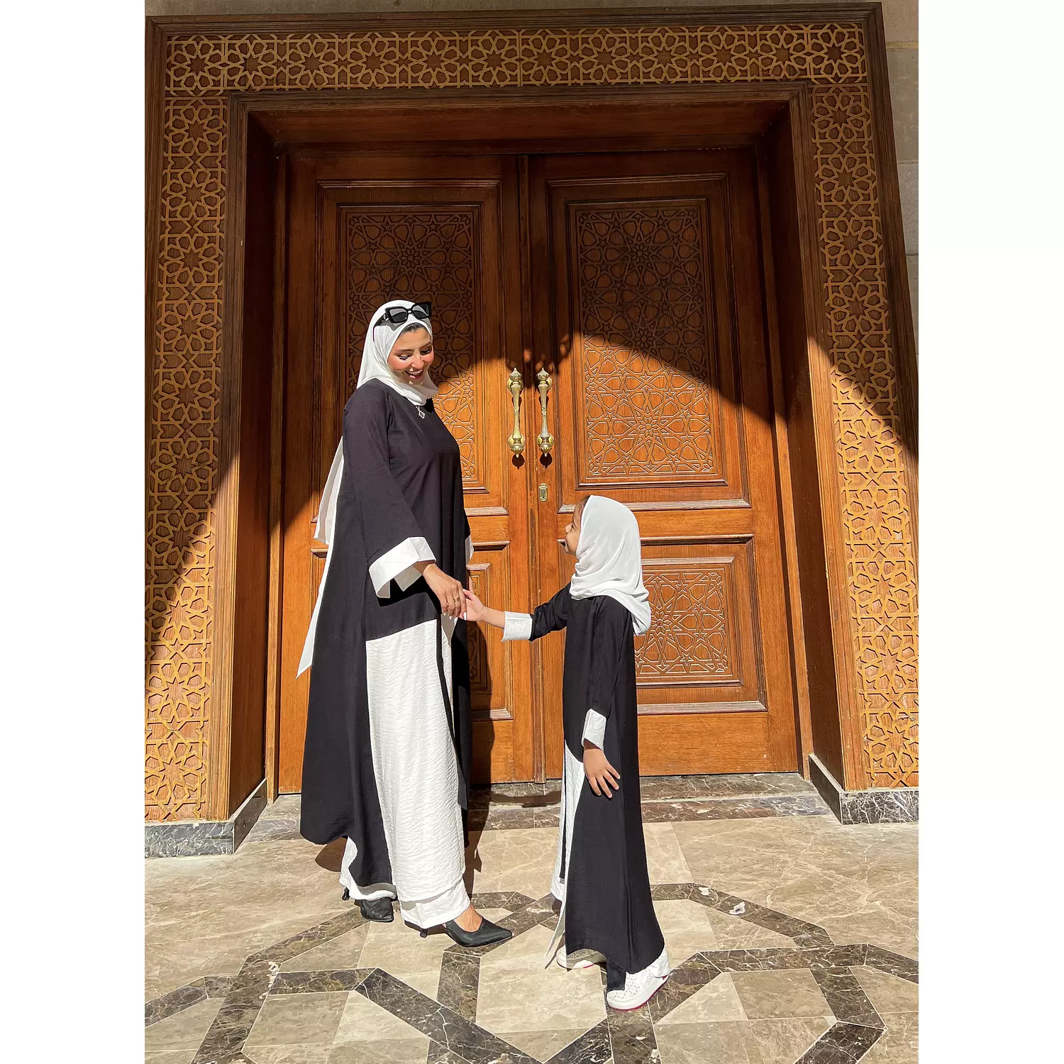 abaya with pants black  kids 2